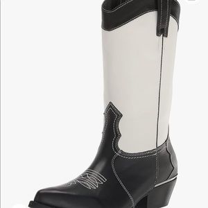 Black and White Cowboy Boots (DKNT NWT)